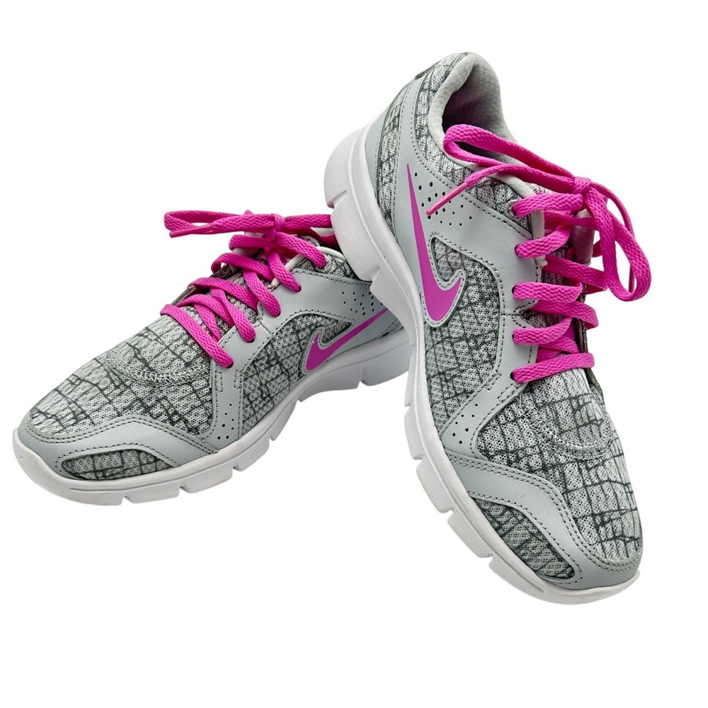 Nike Flex Experience RN 2 Running Shoes Womens 7.5 Grey Pink Grid 631463-012